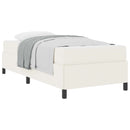 Sengestel med madras Creme 90 x 190 cm Stof