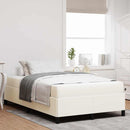 Sengestel med madras Creme 120 x 190 cm Stof
