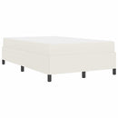 Sengestel med madras Creme 120 x 200 cm Stof