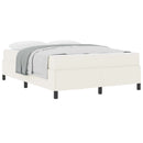 Sengestel med madras Creme 160 x 200 cm Stof