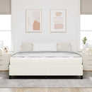 Sengestel med madras Creme 180 x 200 cm Stof