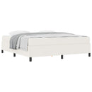 Sengestel med madras Creme 180 x 200 cm Stof