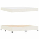 Sengestel med madras Creme 200 x 200 cm Stof