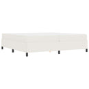 Sengestel med madras Creme 200 x 200 cm Stof