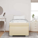 Sengestel med madras Creme 90 x 200 cm Stof