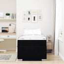 Sengestel med madras Sort 100 x 200 cm Stof