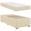 Sengestel med madras Creme 100 x 200 cm Stof