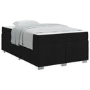 Sengestel med madras Sort 120 x 190 cm Stof