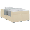 Sengestel med madras Creme 120 x 190 cm Stof