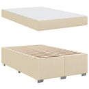 Sengestel med madras Creme 120 x 190 cm Stof