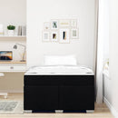 Sengestel med madras Sort 120 x 200 cm Stof