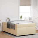 Sengestel med madras Creme 120 x 200 cm Stof