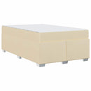 Sengestel med madras Creme 120 x 200 cm Stof