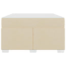Sengestel med madras Creme 120 x 200 cm Stof