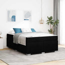 Sengestel med madras Sort 140 x 200 cm Stof