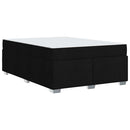 Sengestel med madras Sort 140 x 200 cm Stof
