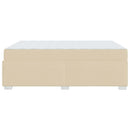 Sengestel med madras Creme 140 x 200 cm Stof