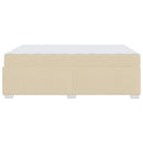 Sengestel med madras Creme 160 x 200 cm Stof