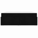 Sengestel med madras Sort 180 x 200 cm Stof