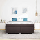 Sengestel med madras Mørk Brun 180 x 200 cm Stof