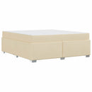 Sengestel med madras Creme 180 x 200 cm Stof