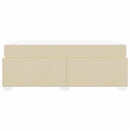 Sengestel med madras Creme 180 x 200 cm Stof