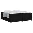 Sengestel med madras Sort 200 x 200 cm Stof