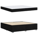 Sengestel med madras Sort 200 x 200 cm Stof