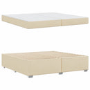 Sengestel med madras Creme 200 x 200 cm Stof