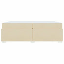 Sengestel med madras Creme 200 x 200 cm Stof