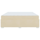 Sengestel med madras Creme 200 x 200 cm Stof