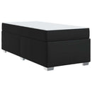 Sengestel med madras Sort 80 x 200 cm Stof
