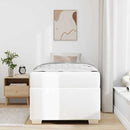Sengestel med madras Hvid 80 x 200 cm Stof