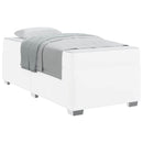 Sengestel med madras Hvid 80 x 200 cm Stof