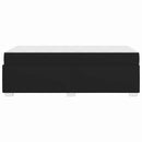Sengestel med madras Sort 90 x 190 cm Stof