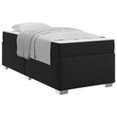Sengestel med madras Sort 90 x 200 cm Stof