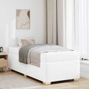 Sengestel med madras Hvid 90 x 200 cm Stof