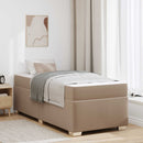 Sengestel med madras Cappuccino 90 x 200 cm Stof