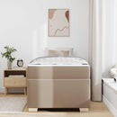 Sengestel med madras Cappuccino 90 x 200 cm Stof