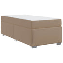 Sengestel med madras Cappuccino 90 x 200 cm Stof