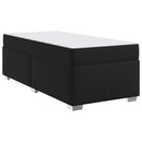 Sengestel med madras Sort 100 x 200 cm Stof