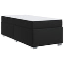 Sengestel med madras Sort 100 x 200 cm Stof