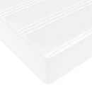 Sengestel med madras Hvid 100 x 200 cm Stof