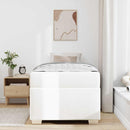 Sengestel med madras Hvid 100 x 200 cm Stof