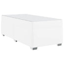 Sengestel med madras Hvid 100 x 200 cm Stof