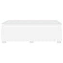 Sengestel med madras Hvid 100 x 200 cm Stof