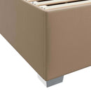 Sengestel med madras Cappuccino 100 x 200 cm Stof