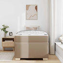 Sengestel med madras Cappuccino 100 x 200 cm Stof