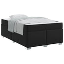 Sengestel med madras Sort 120 x 190 cm Stof