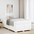 Sengestel med madras Hvid 120 x 190 cm Stof